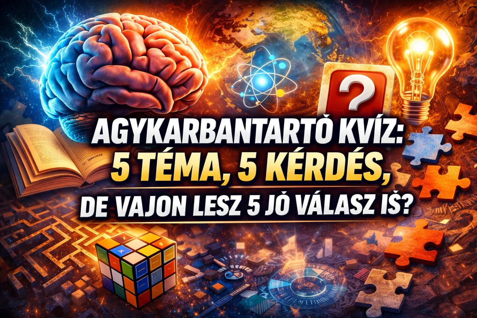 Agykarbantartó kvíz: 5 téma, 5 kérdés. De vajon lesz 5 jó válasz is?